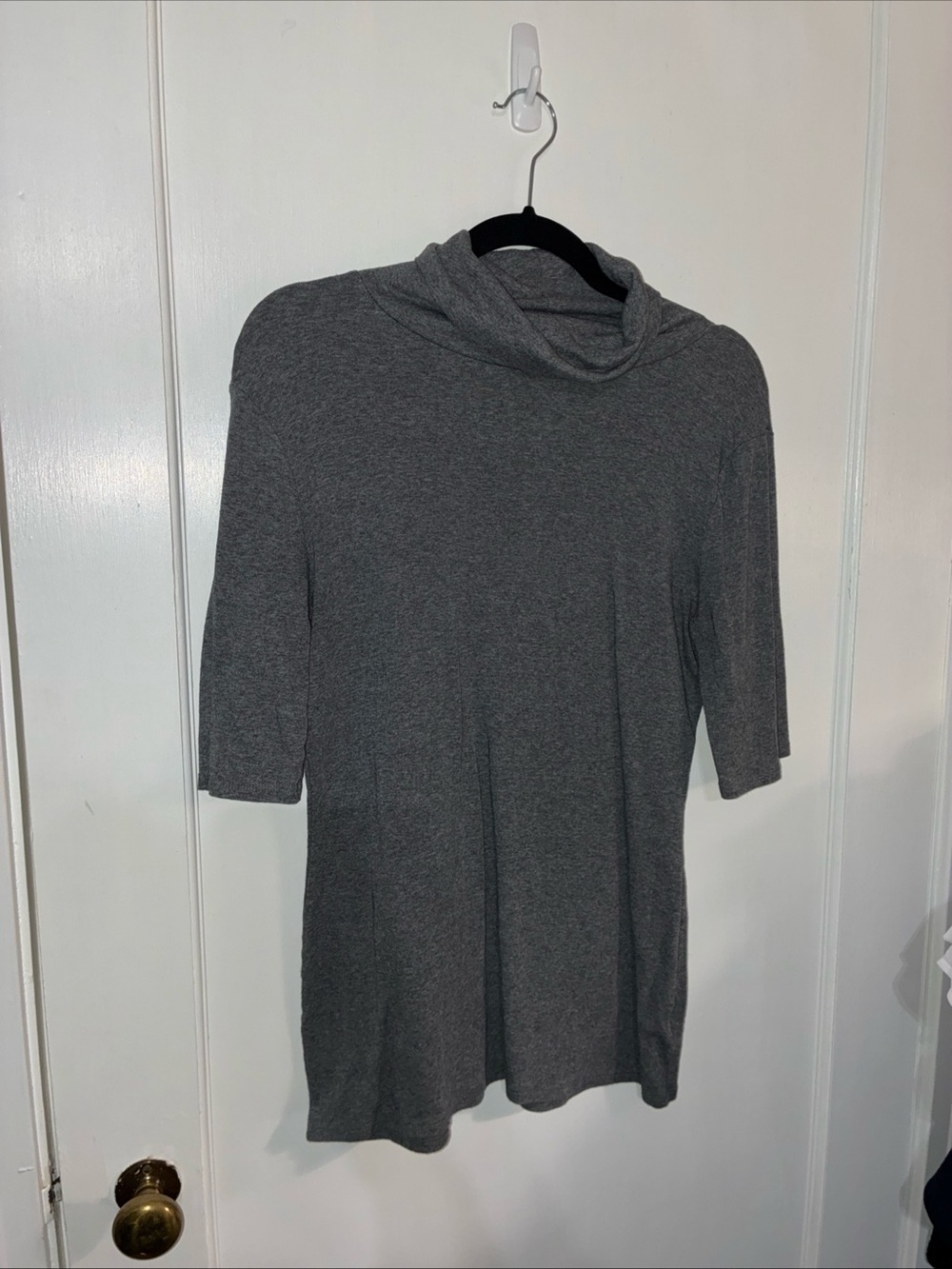 Merona Heather Gray Knit Top with Turtleneck